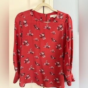 LOFT Pink Floral Top